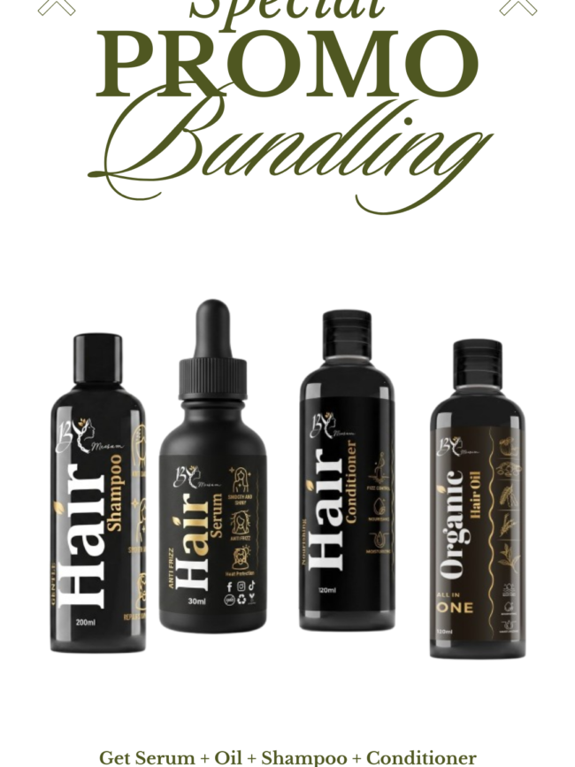 ByMeesam Complete Hair Care Kit - Shampoo, Conditioner, Oil & Serum